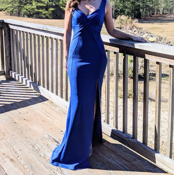 Royal Blue Mermaid Prom Evening Gown Dress - Picture 12 of 12